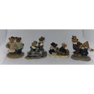 LOT FOUR Small Mini Boyds Bears Figurines - 2000